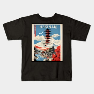 Hekinan Japan Vintage Poster Tourism Kids T-Shirt